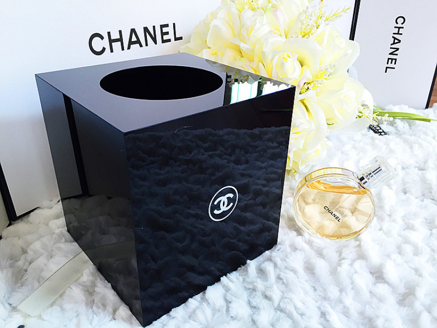 Authentic Chanel Empty Storage Box 10.5” x 10.5” x 1” with Tissue Paper